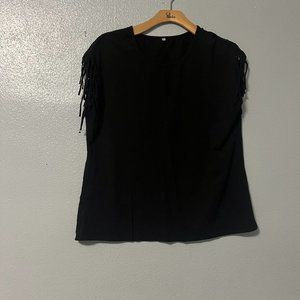 Short Sleeve Fringe Shirt